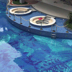 Swimming pool Crackle（48X48，Dack blue）