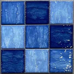 Swimming pool 2023（97X97，White-blue）