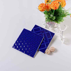 Rectangular Pattern (150X150,Navy Blue)