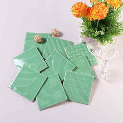 Rectangular lace (100X100,Light Green )