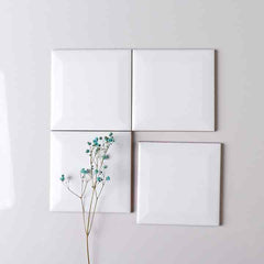 Rectangular Bevel(100X100,White )